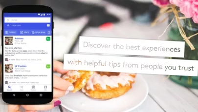 The Foursquare app showing restaurant reviews