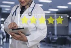 5 Star reviews for a doctor