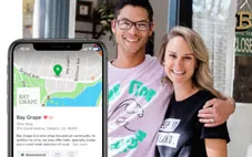 business owners enjoying recommendations on the nextdoor mobile app