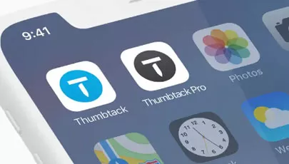 The thumback mobile app icon
