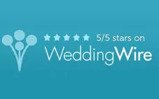 5 Star reviews on WeddingWire